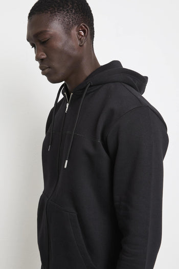 2840 Felpa nera cappuccio - 5