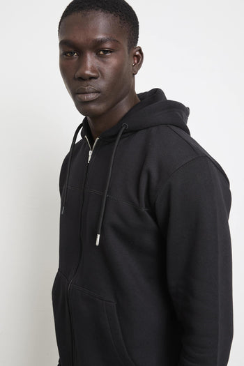 2840 Felpa nera cappuccio - 7