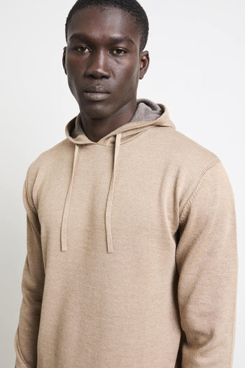2813 Maglia sabbia cappuccio - 3