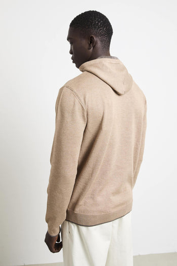 2813 Maglia sabbia cappuccio - 4