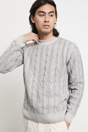 2764 Maglione grigio trecce - 8