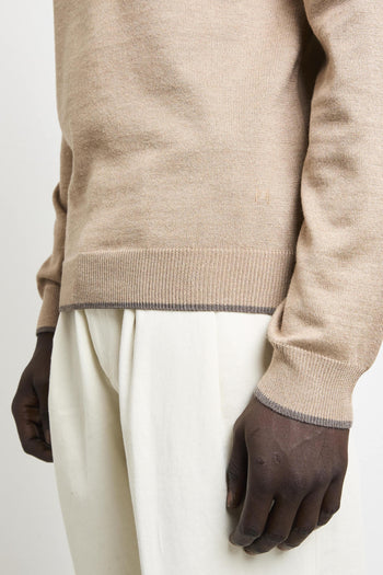 2813 Maglia sabbia cappuccio - 6
