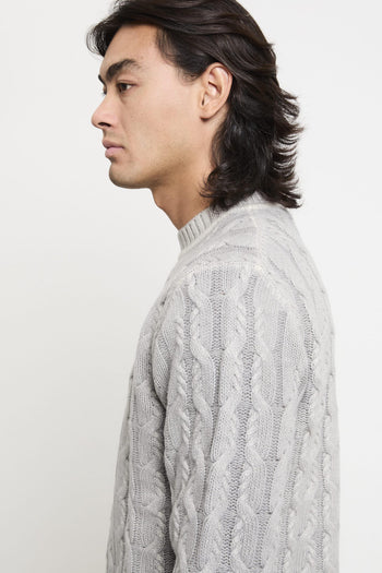 2764 Maglione grigio trecce - 4