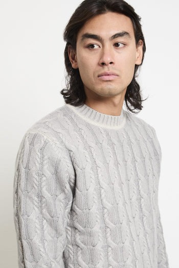 2764 Maglione grigio trecce - 2