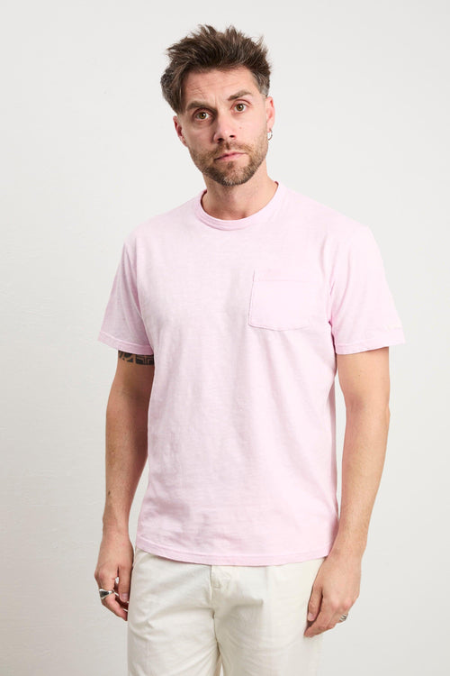 3530 T-shirt rosa con taschino
