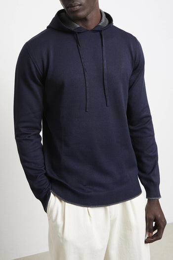 2812 Maglia blu cappuccio - 2
