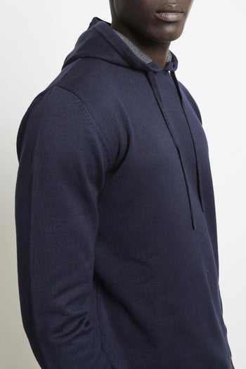 2812 Maglia blu cappuccio - 4