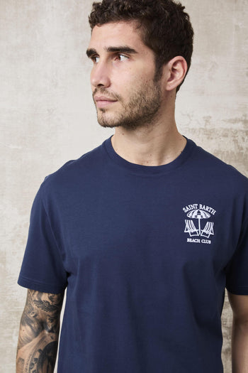 1467 T-Shirt blu "Beach Club" - 7