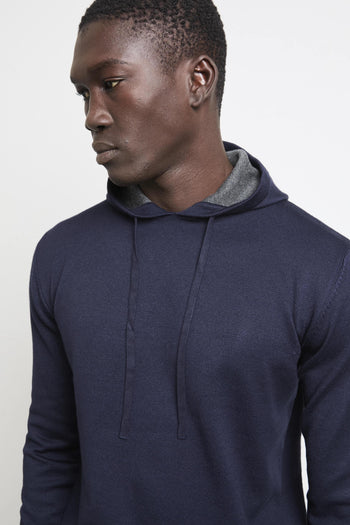 2812 Maglia blu cappuccio - 7