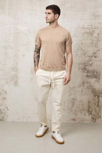 1545 Maglia beige in seta - 3