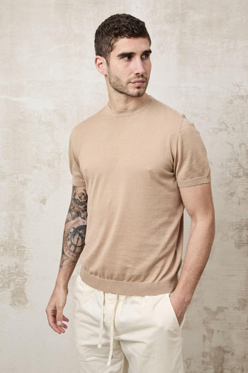 1545 Maglia beige in seta - 4