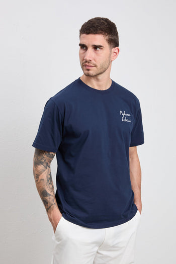 3515 T-shirt "Mikonos Habituè" blu - 3