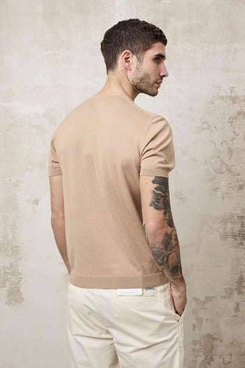 1545 Maglia beige in seta - 5
