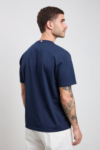 3515 T-shirt "Mikonos Habituè" blu - 5