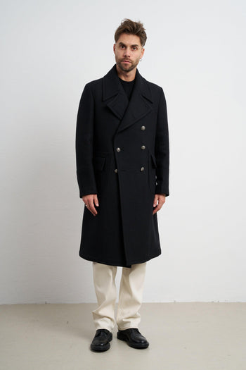 2494 Cappotto nero doppiopetto - 4