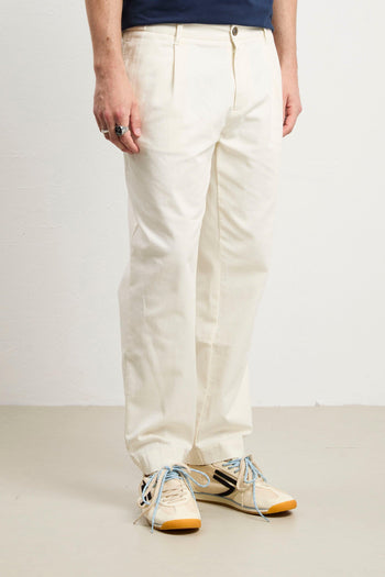 3406 Pantalone canvas panna - 4