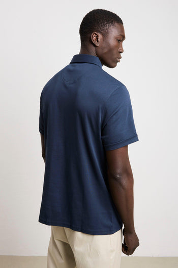 3086 Polo manica corta blu - 6