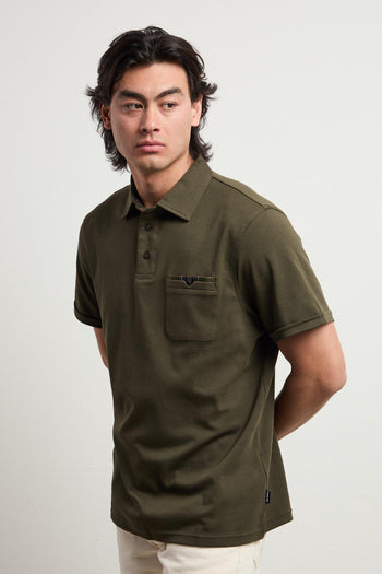 3087 Polo manica corta verde - 3
