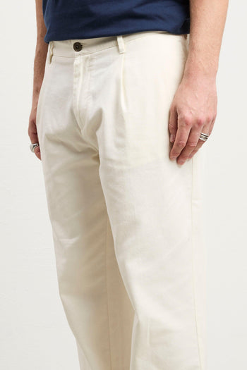 3406 Pantalone canvas panna - 5