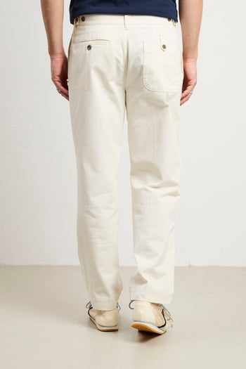 3406 Pantalone canvas panna - 6