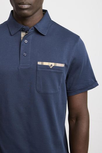 3086 Polo manica corta blu - 3