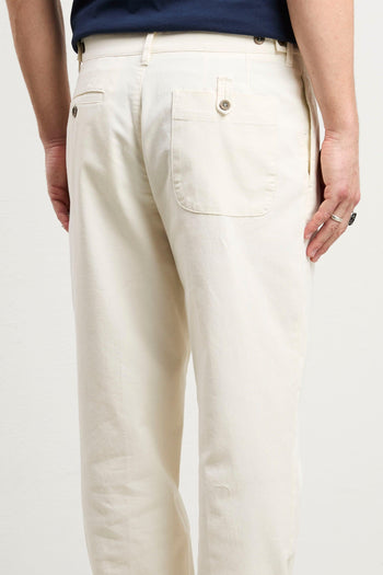 3406 Pantalone canvas panna - 2