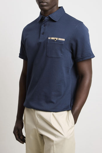 3086 Polo manica corta blu - 5