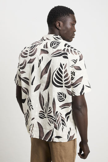 3427 Camicia manica corta stampata e ricamata - 6