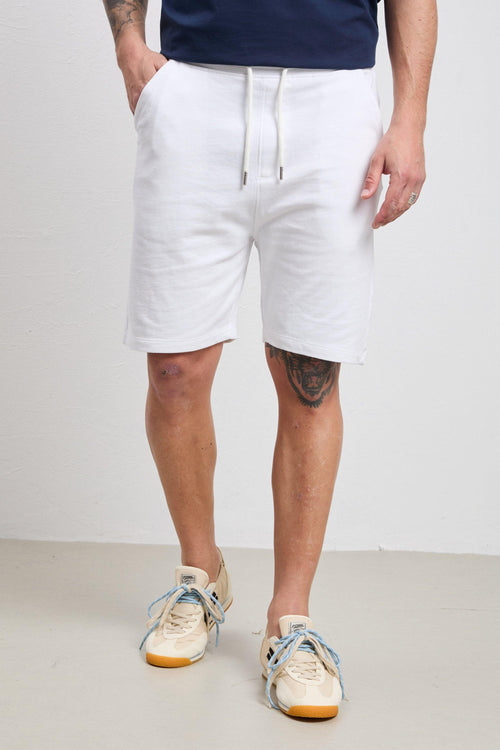 3171 Bermuda in felpa bianco