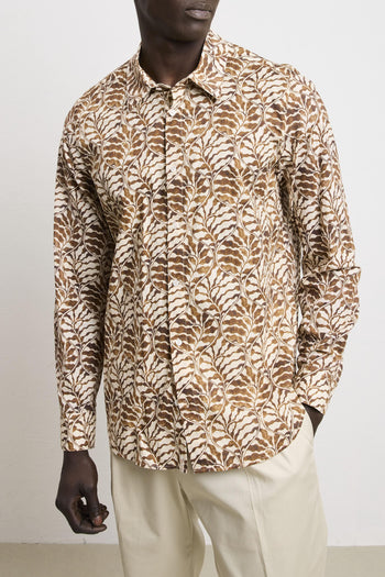 36 - 3346 Camicia fantasia marrone - 4