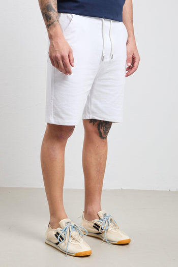 3171 Bermuda in felpa bianco - 3