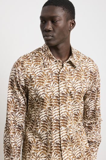 36 - 3346 Camicia fantasia marrone - 5