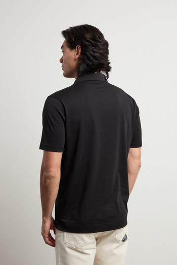3468 Polo manica corta nera - 6