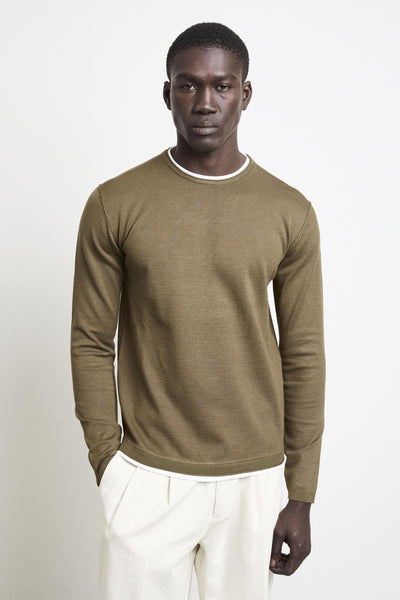 2805 Maglia kaki doppio collo