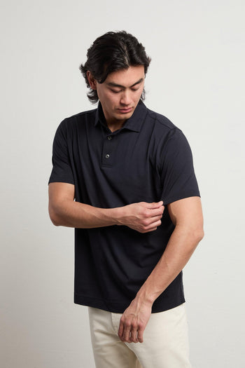 3467 Polo manica corta blu - 3