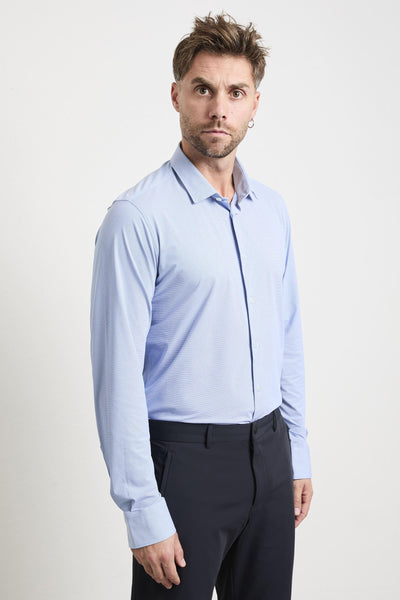 2612 Camicia Oxford microfantasia blu