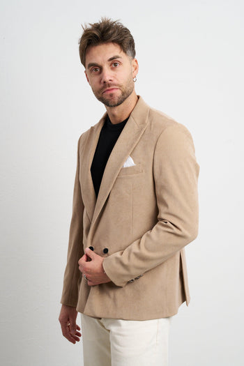 2492 Giacca beige doppiopetto - 4