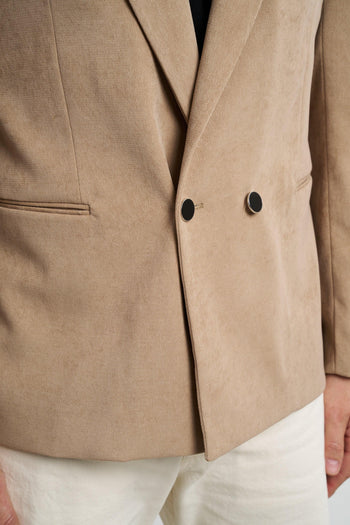 2492 Giacca beige doppiopetto - 5