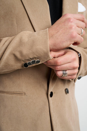 2492 Giacca beige doppiopetto - 3