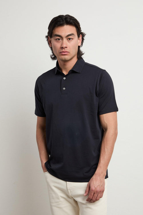 3467 Polo manica corta blu