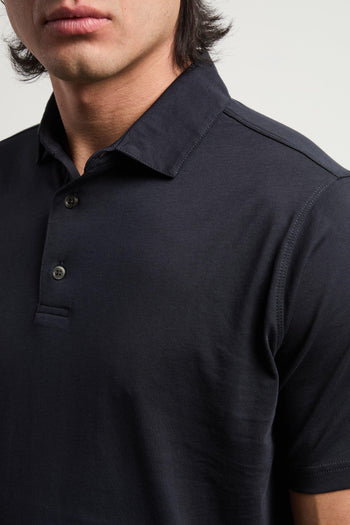 3467 Polo manica corta blu - 2