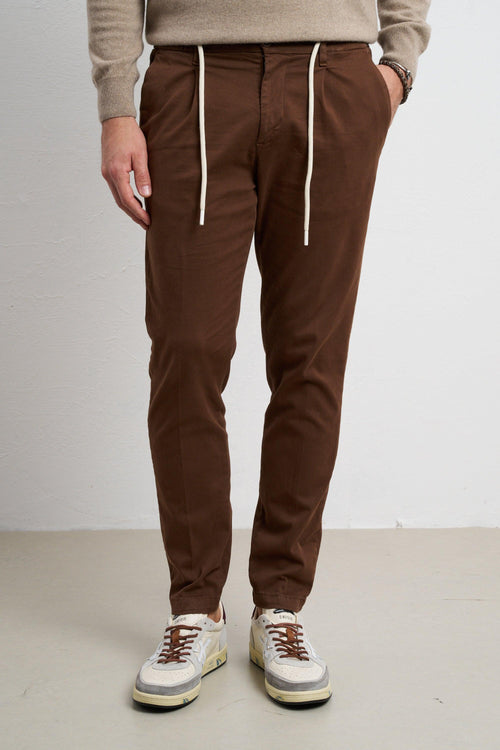 2454 Pantalone tabacco coulisse