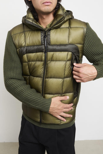 2080 Giubbotto verde piumino e lana - 2
