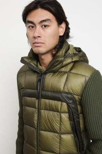 2080 Giubbotto verde piumino e lana - 9