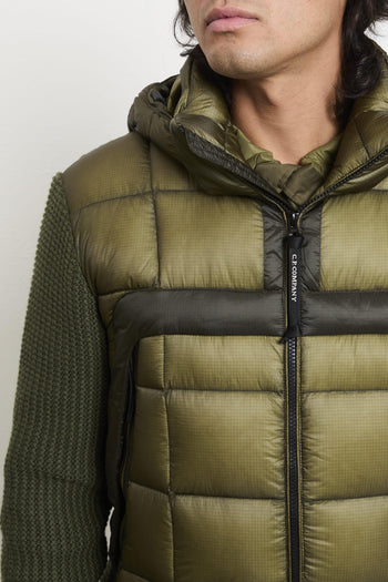 2080 Giubbotto verde piumino e lana - 6