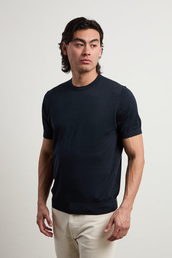 3456 T-shirt in maglina blu - 4