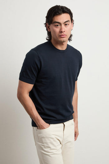 3456 T-shirt in maglina blu - 5