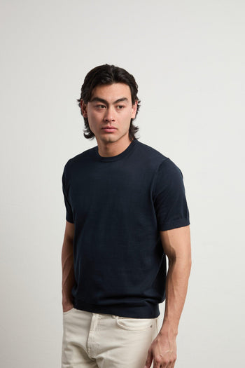3456 T-shirt in maglina blu - 6
