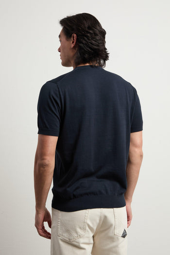 3456 T-shirt in maglina blu - 8