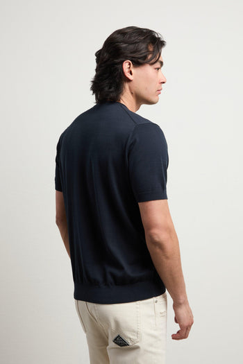 3456 T-shirt in maglina blu - 7